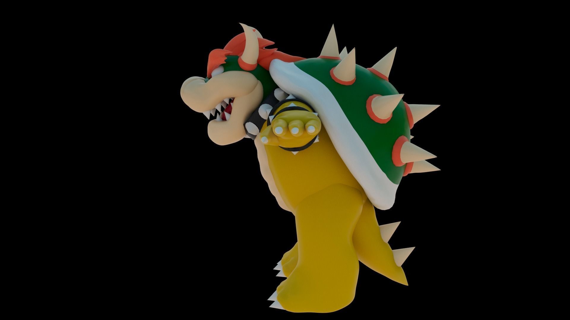 Bowser Low-poly 3D model_6