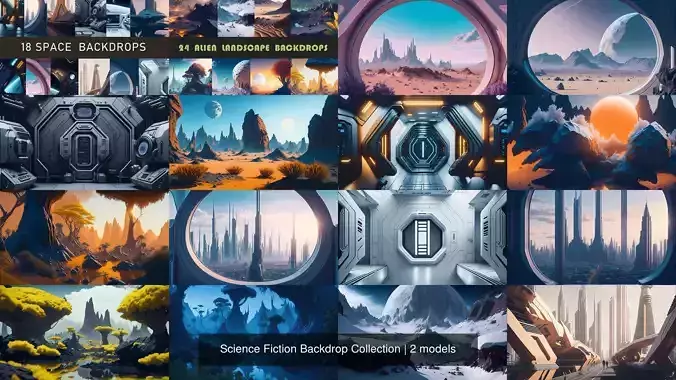 Science Fiction Backdrop Collection Texture