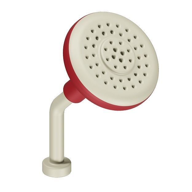 Elegant Plastic ShowerHead 3D model_2