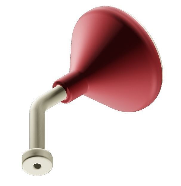 Elegant Plastic ShowerHead 3D model_3