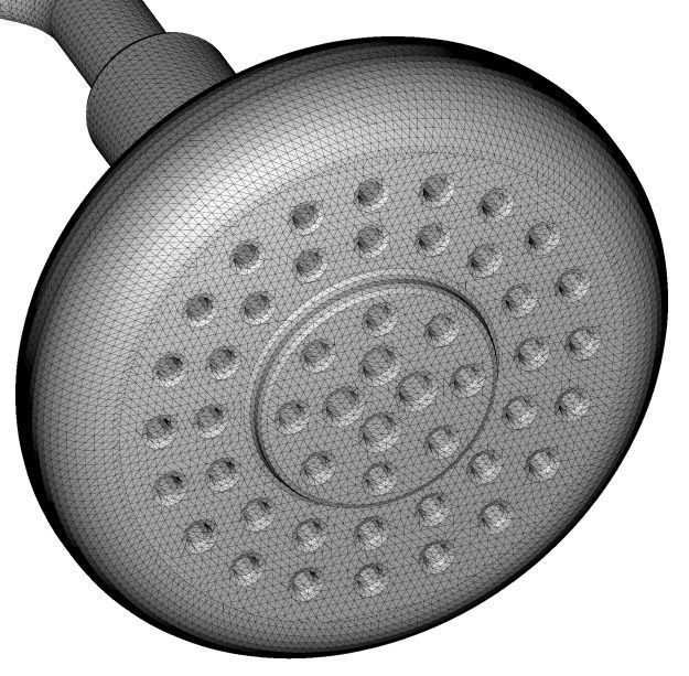 Elegant Plastic ShowerHead 3D model_6