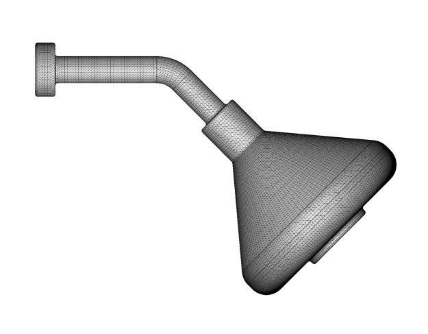 Elegant Plastic ShowerHead 3D model_4