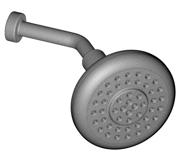 Elegant Plastic ShowerHead 3D model_5