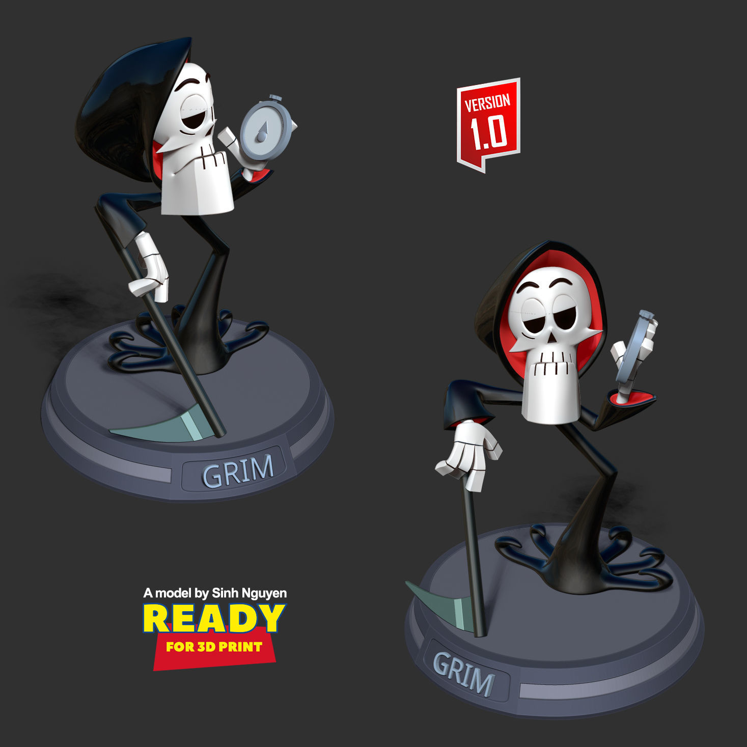 Grim Reaper - Cartoon Network 3D print model_4