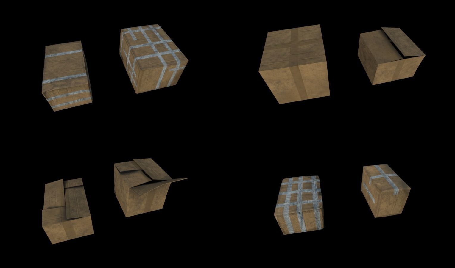 Modular Slums  Pack Low-poly 3D model_7