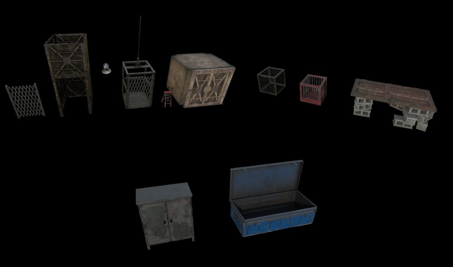 Modular Slums  Pack Low-poly 3D model_12