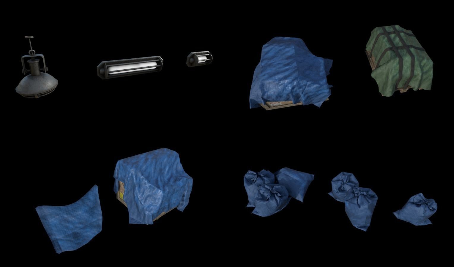 Modular Slums  Pack Low-poly 3D model_14