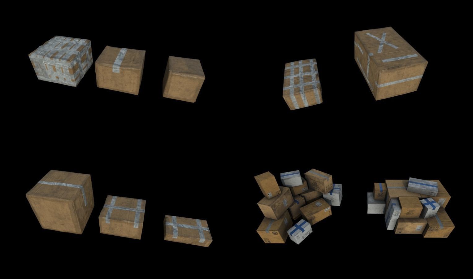 Modular Slums  Pack Low-poly 3D model_8
