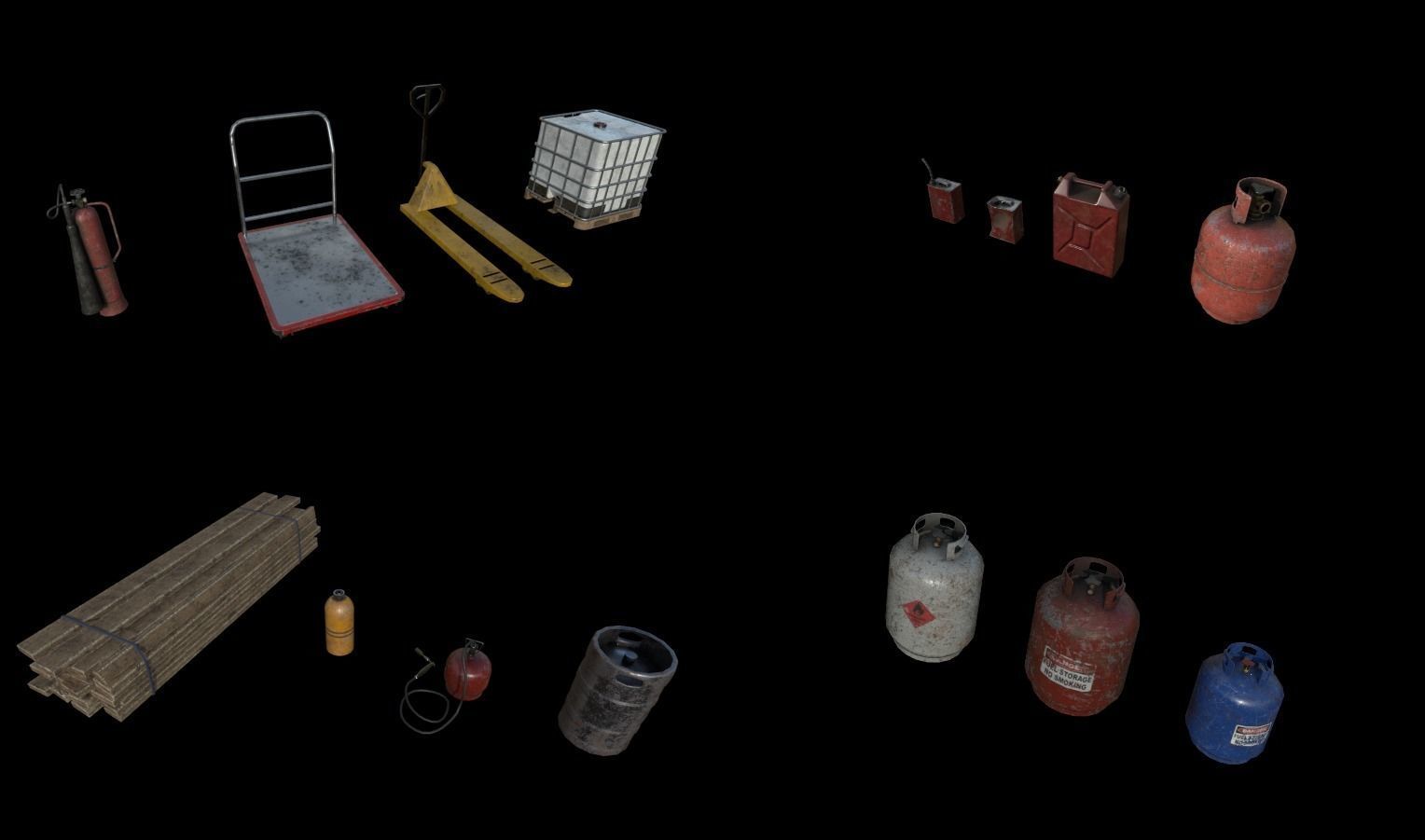 Modular Slums  Pack Low-poly 3D model_11