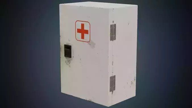 Medical Box 1B Low-poly 3D model