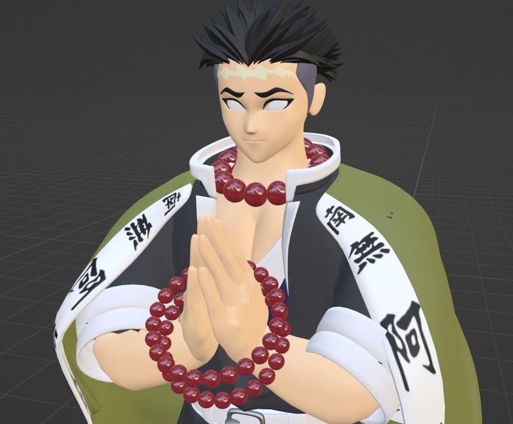 Gyomei Himejima - Demon Slayer 3D model_11