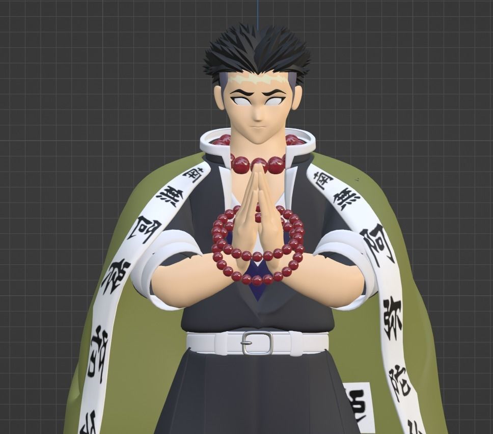 Gyomei Himejima - Demon Slayer 3D model_10