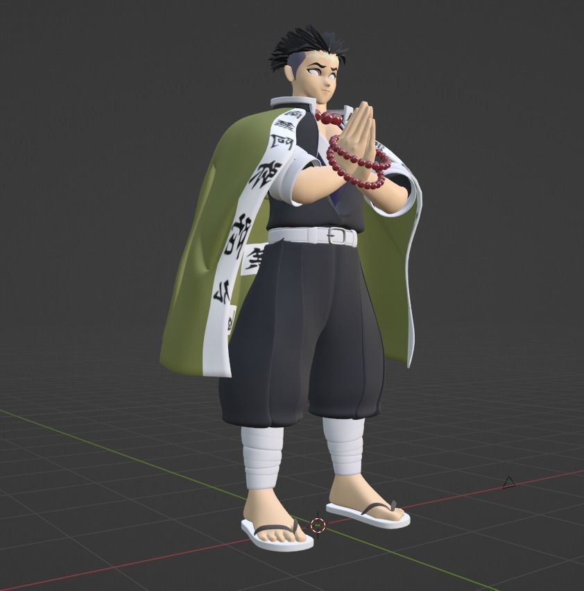 Gyomei Himejima - Demon Slayer 3D model_8