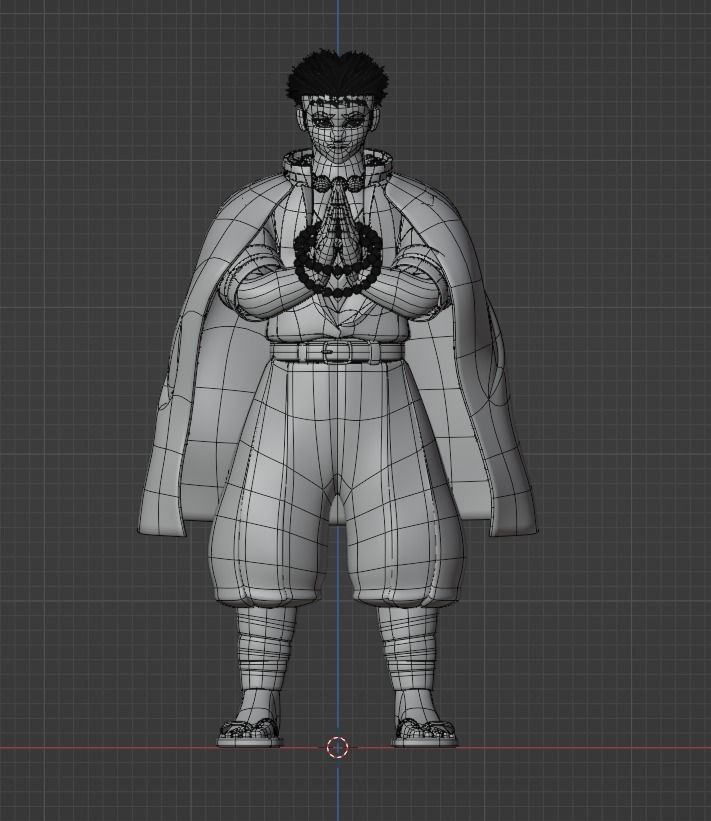 Gyomei Himejima - Demon Slayer 3D model_12