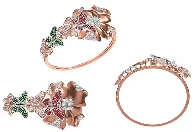 Women Bangle Bracelet STL JCD Details