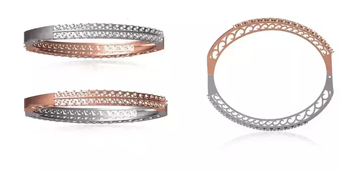 Women Bangle Bracelet STL JCD Details