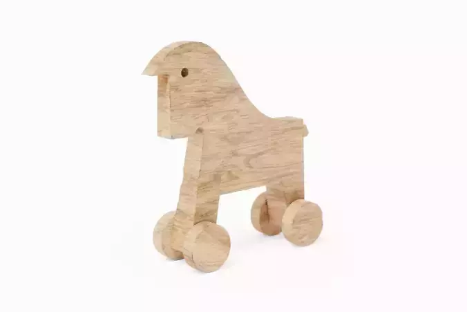 Wooden toy horse Free 3D model