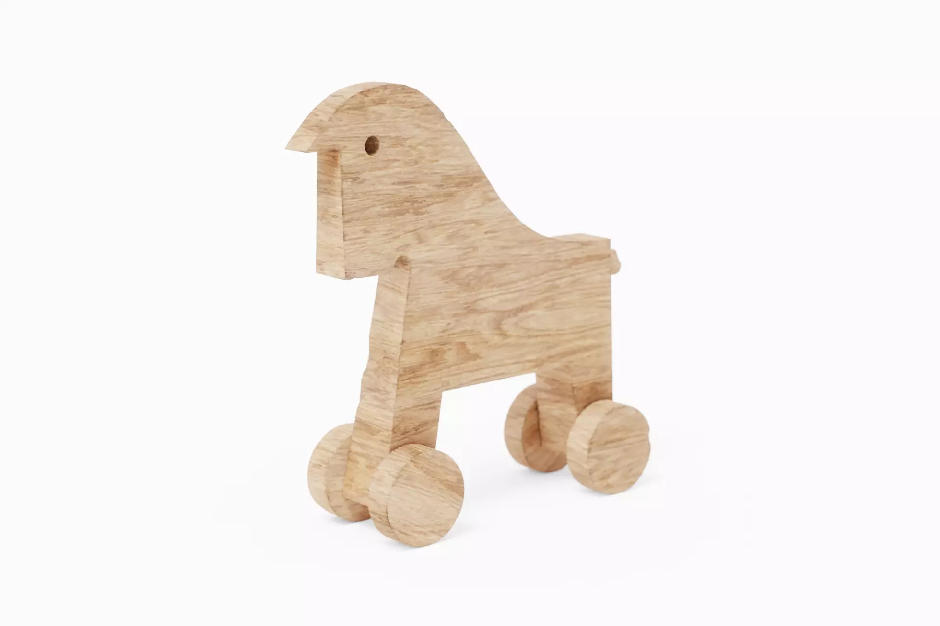 Wooden toy horse Free 3D model
