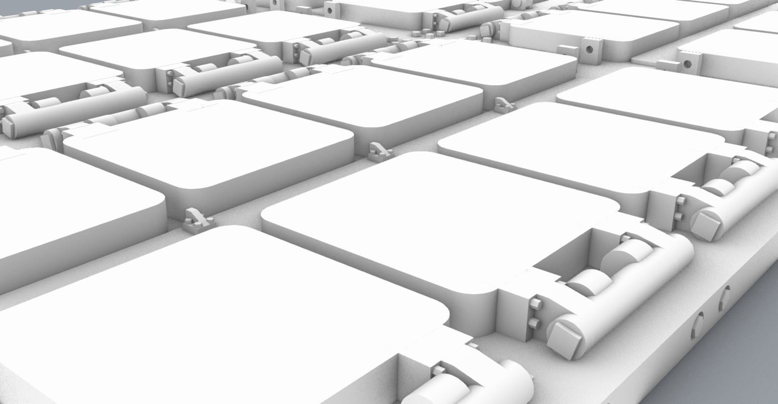 VLS Vertical Launching System  Low-poly 3D model_1