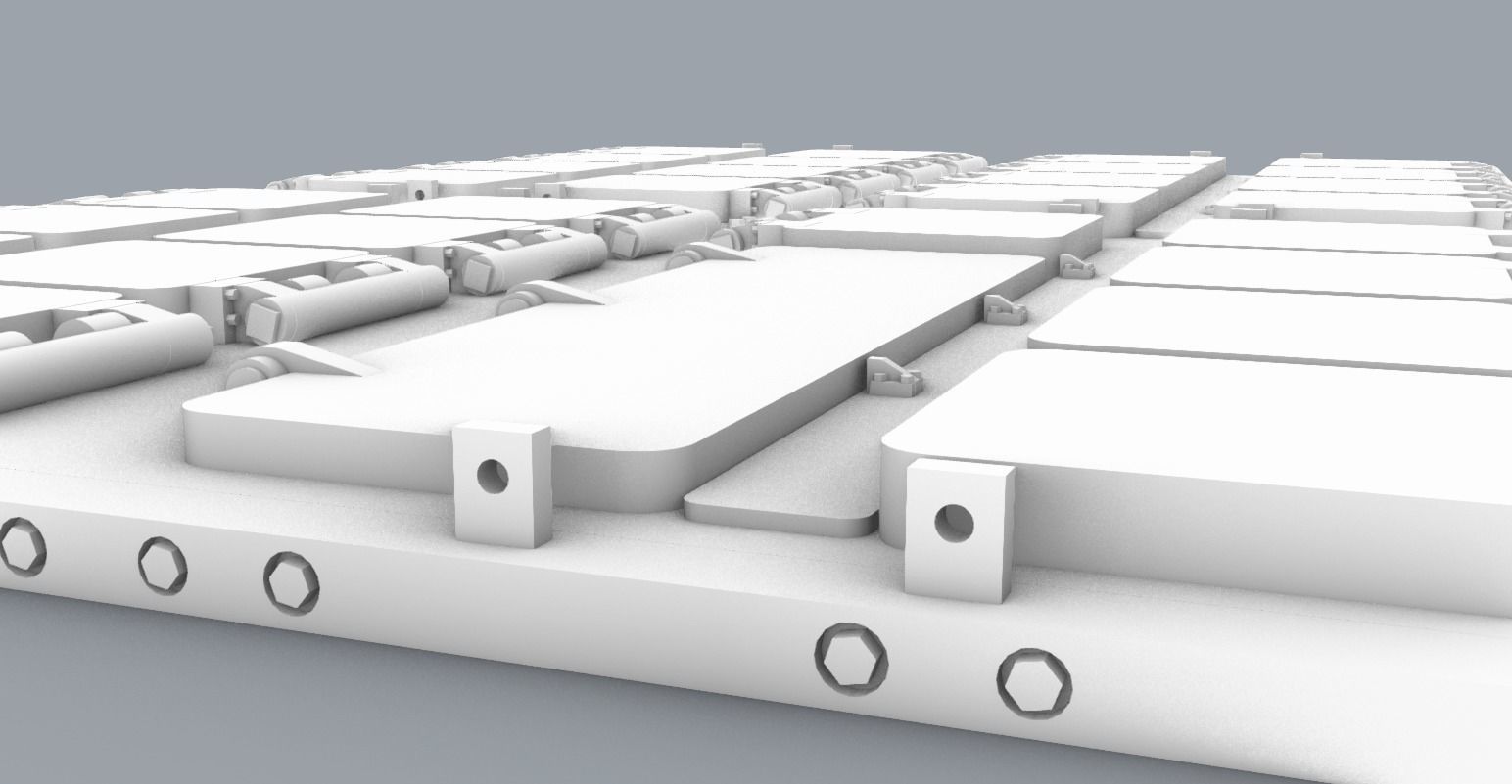 VLS Vertical Launching System  Low-poly 3D model_7