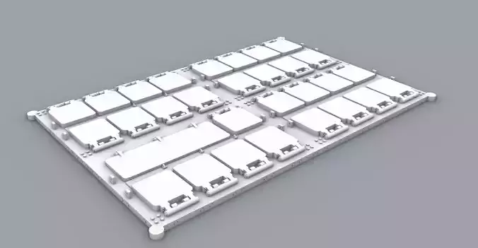 VLS Vertical Launching System  Low-poly 3D model