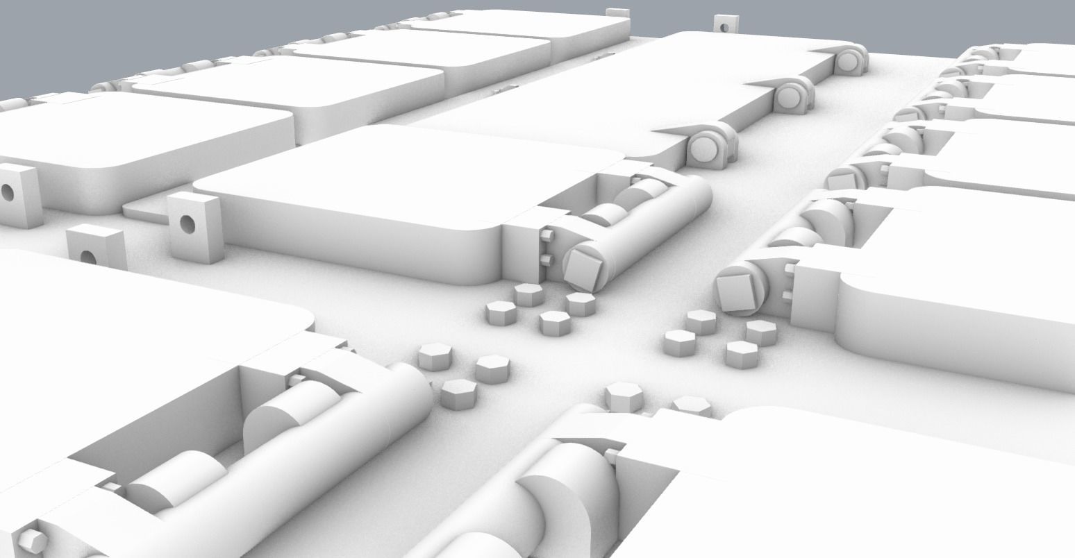 VLS Vertical Launching System  Low-poly 3D model_3