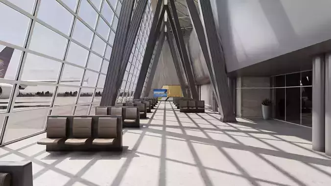 Airport Low-poly 3D model