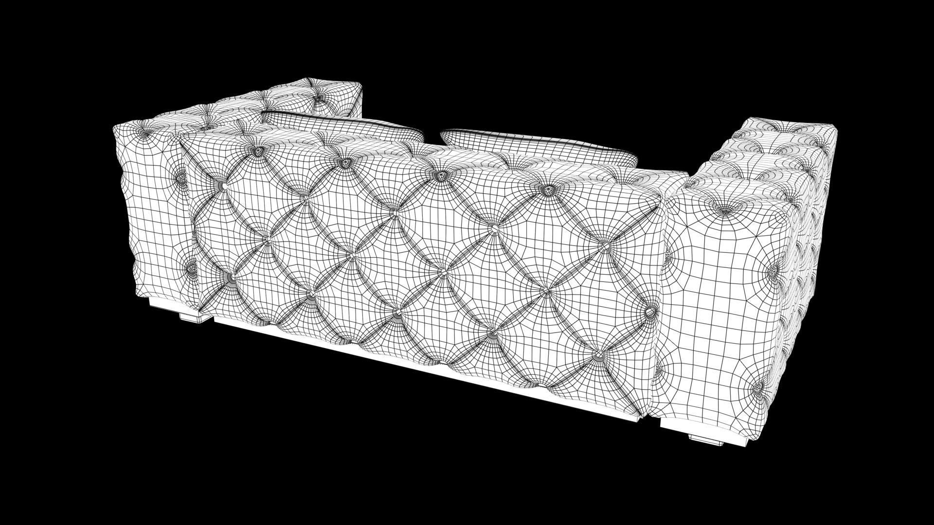 Realistic sofa 3D model_7