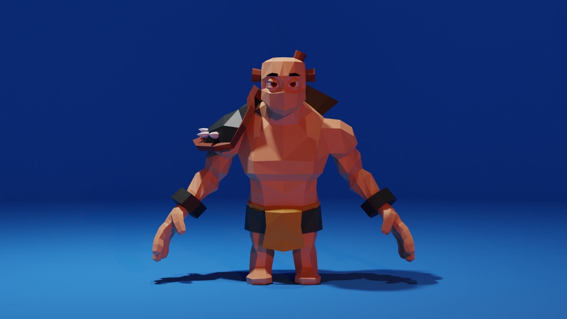 Warrior - Low Poly Low-poly 3D model_8