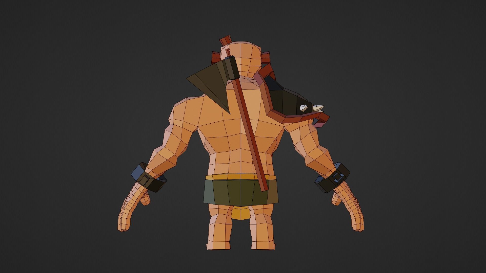 Warrior - Low Poly Low-poly 3D model_12