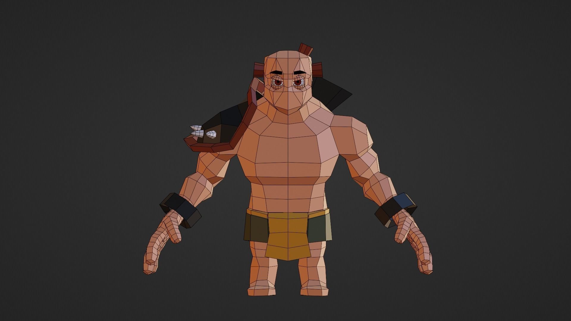 Warrior - Low Poly Low-poly 3D model_11