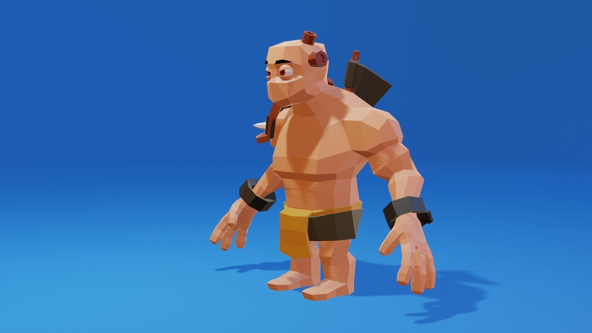 Warrior - Low Poly Low-poly 3D model_3