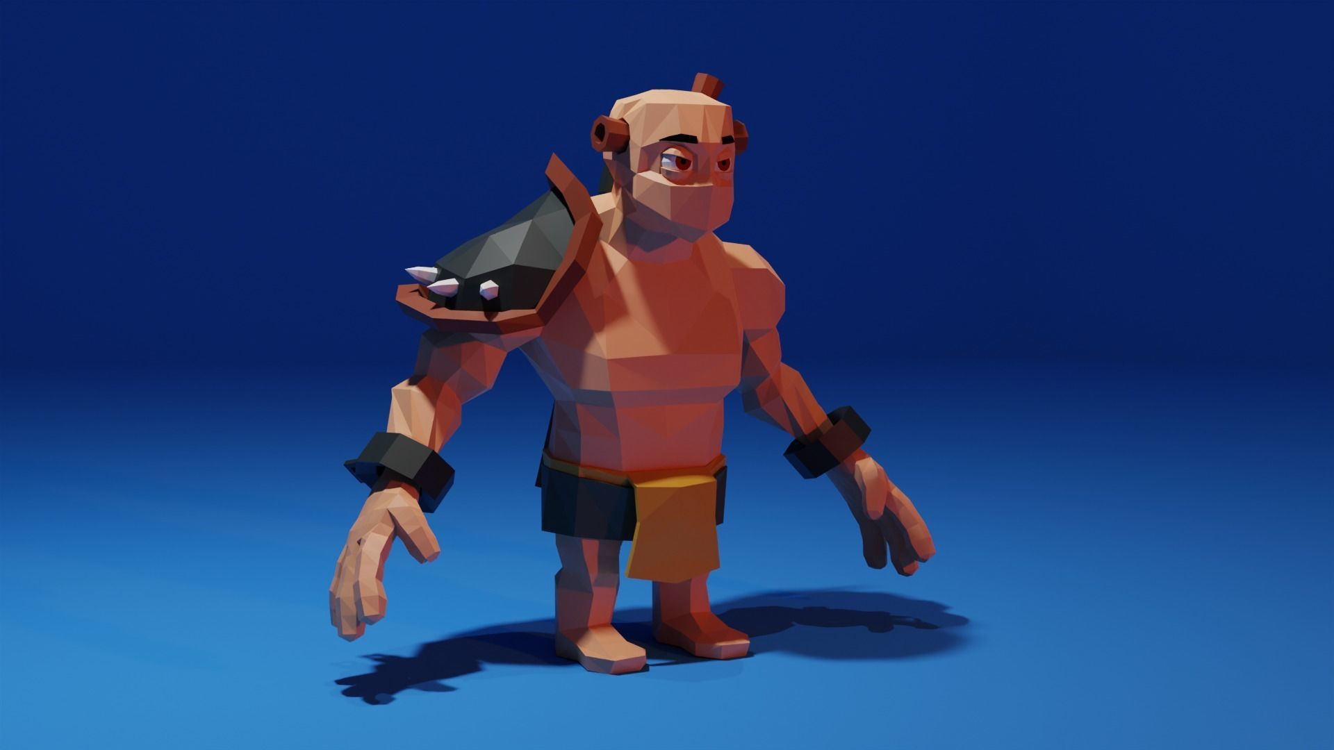 Warrior - Low Poly Low-poly 3D model_7