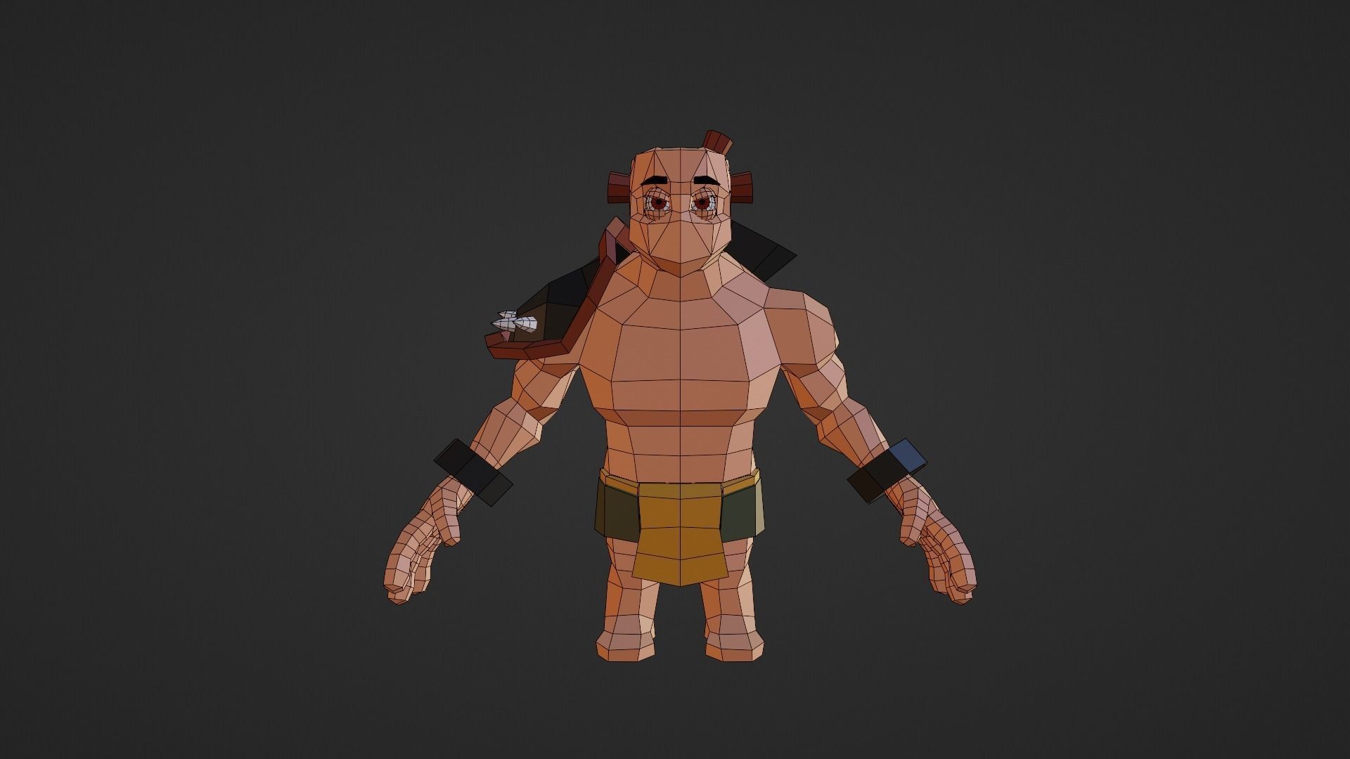 Warrior - Low Poly Low-poly 3D model_15