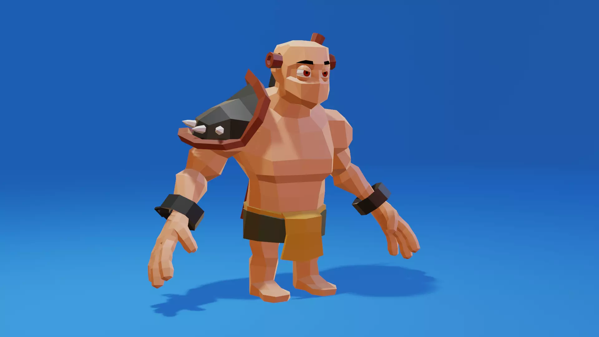 Warrior - Low Poly Low-poly 3D model_0