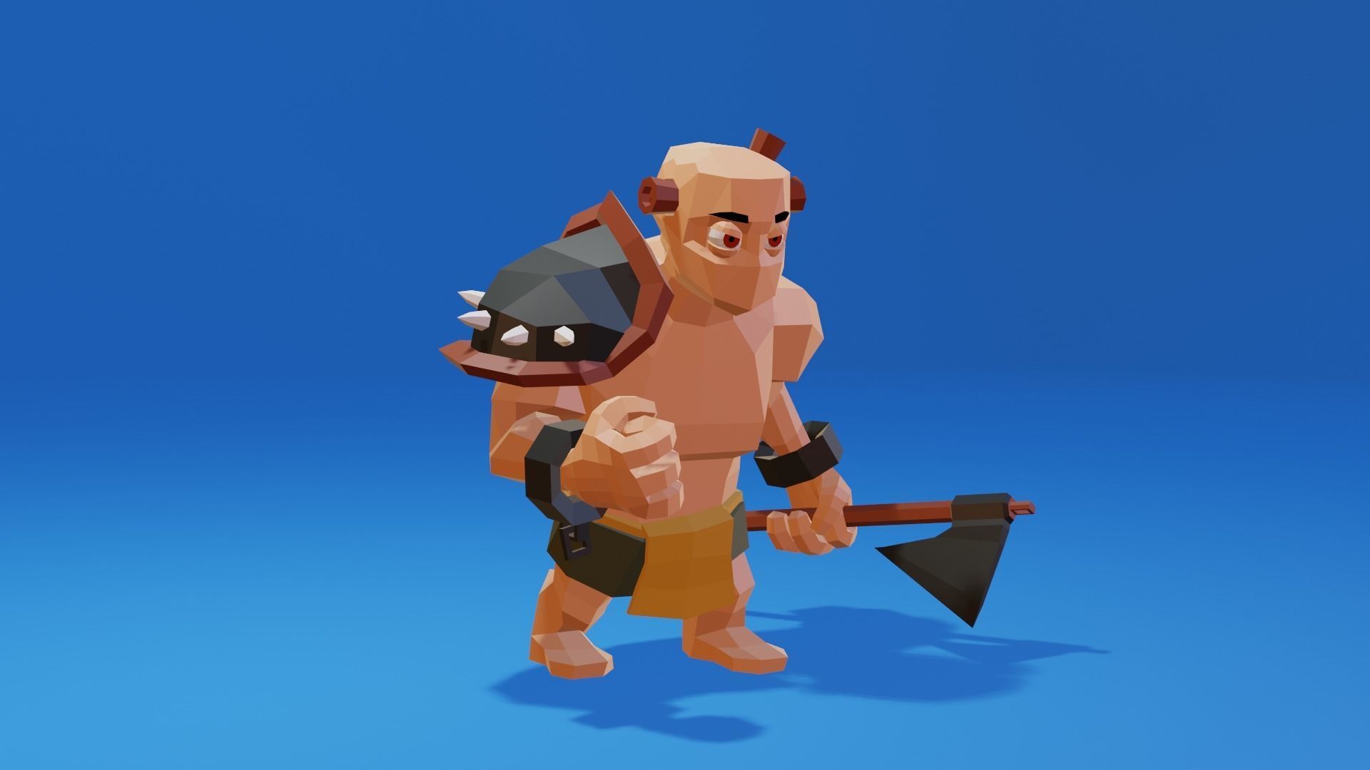 Warrior - Low Poly Low-poly 3D model_32