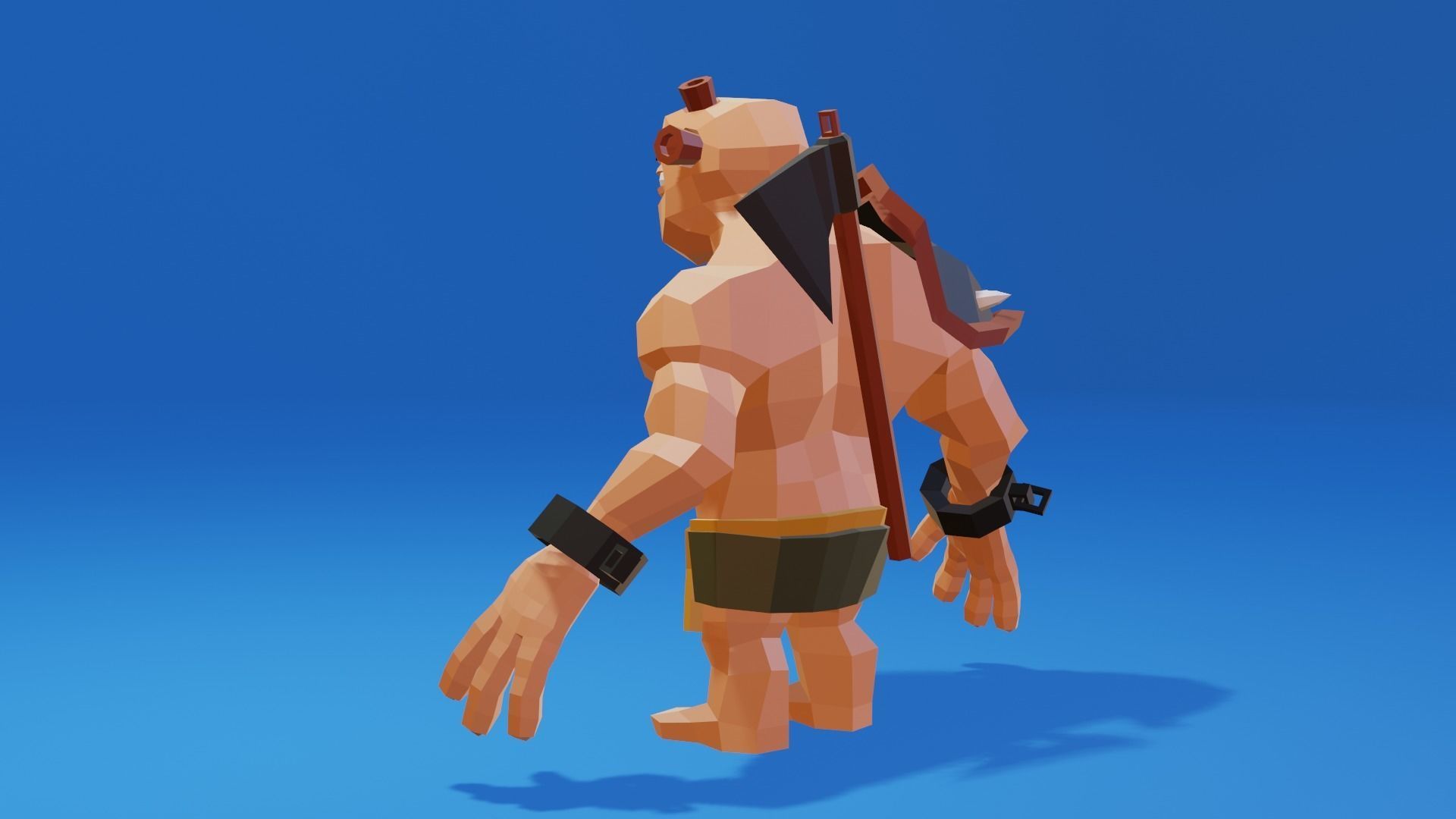 Warrior - Low Poly Low-poly 3D model_4