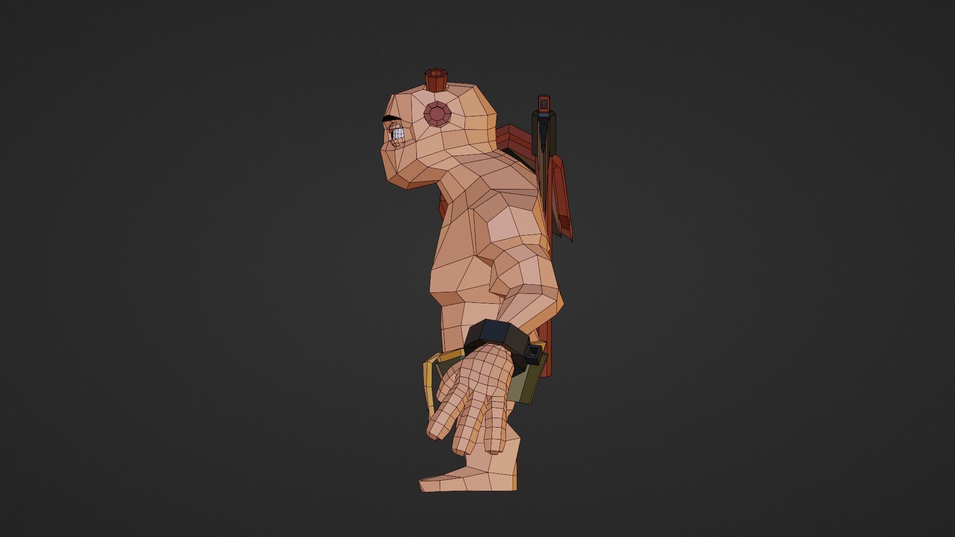 Warrior - Low Poly Low-poly 3D model_13