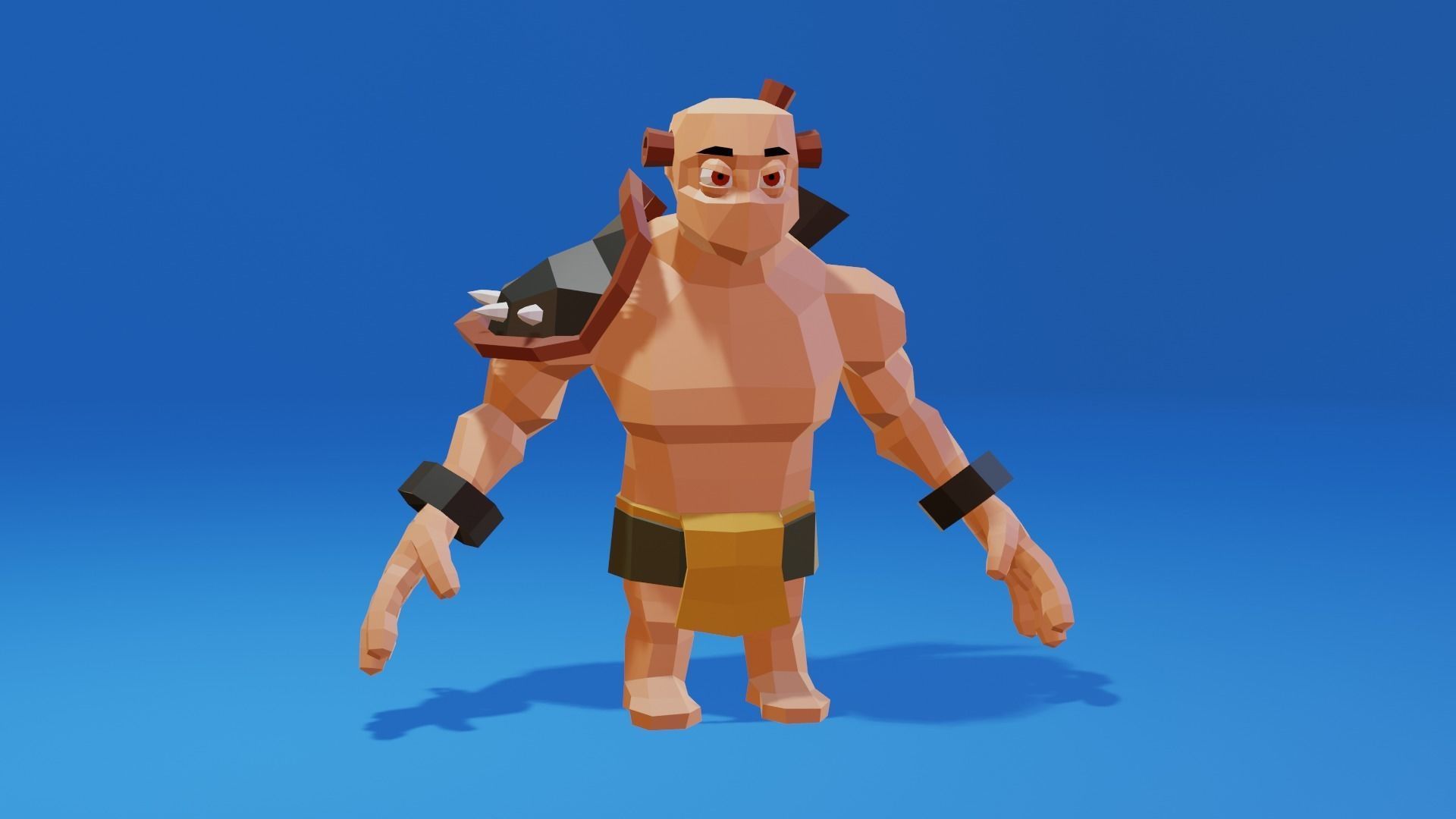 Warrior - Low Poly Low-poly 3D model_2