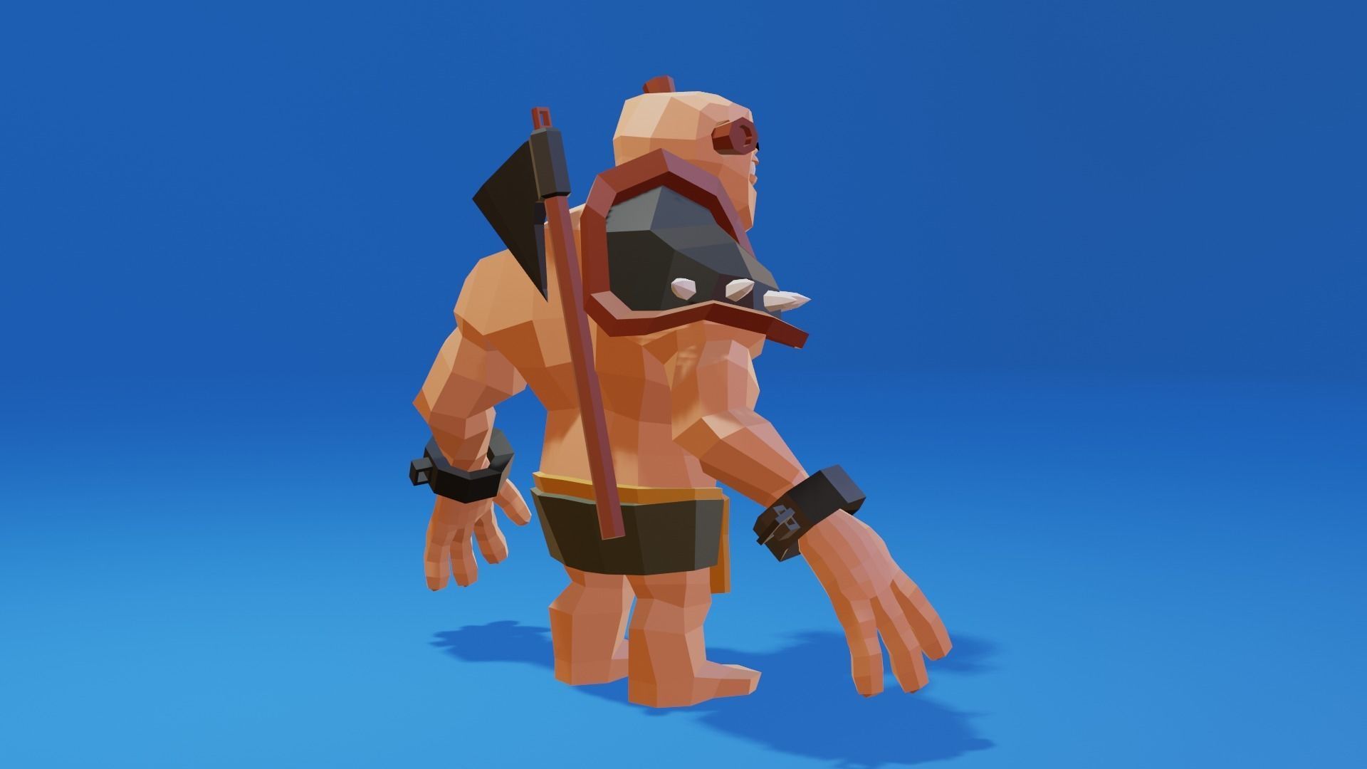 Warrior - Low Poly Low-poly 3D model_5
