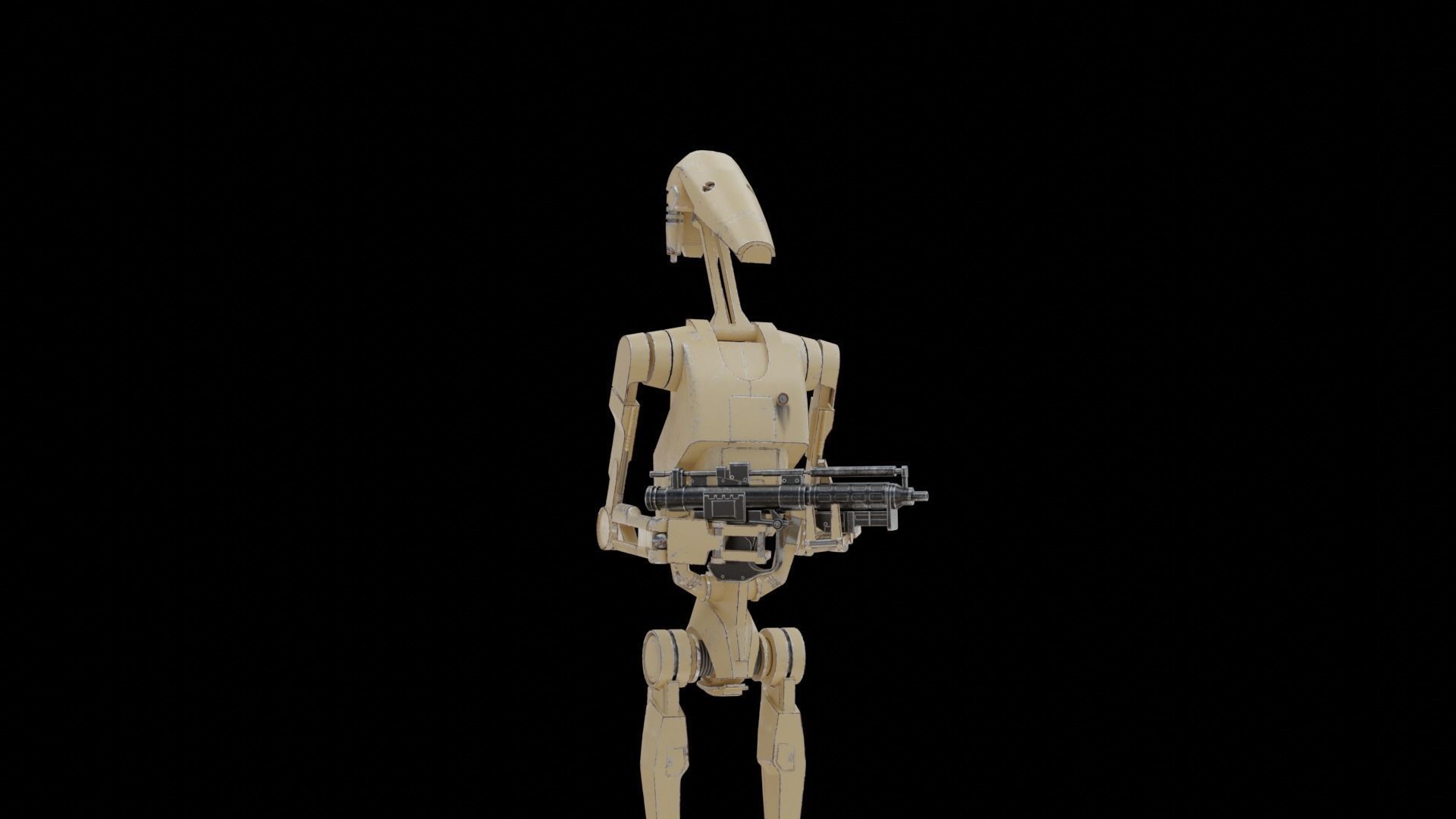 B1 Battle Droid Low-poly 3D model_26