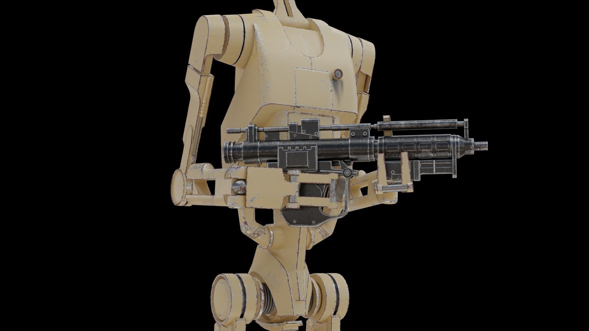 B1 Battle Droid Low-poly 3D model_25