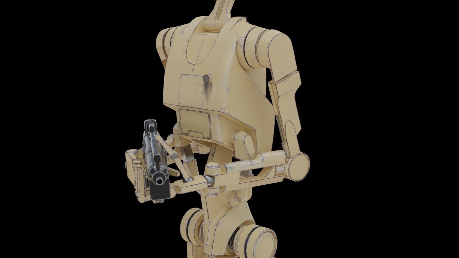 B1 Battle Droid Low-poly 3D model_32