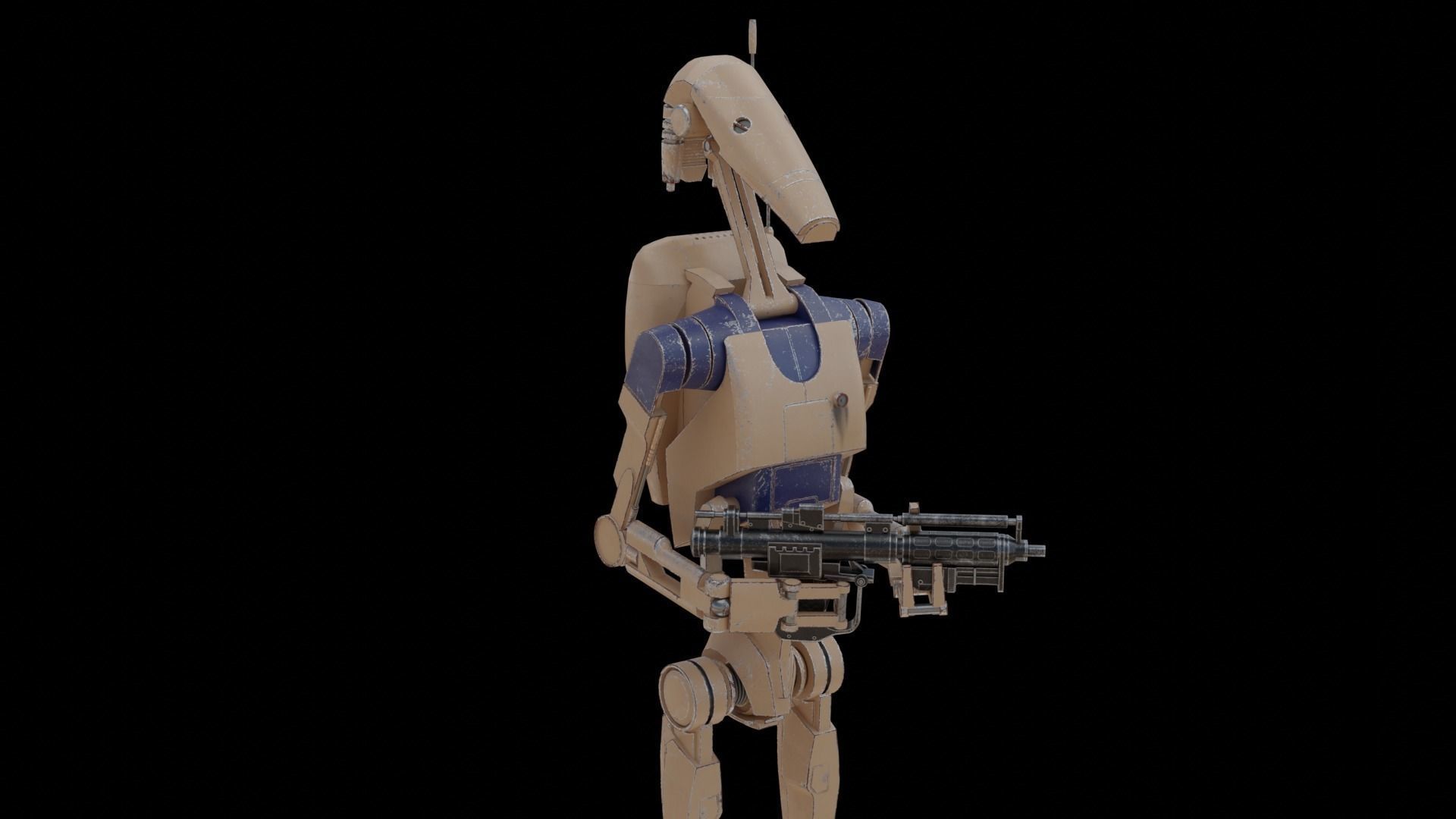 B1 Battle Droid Low-poly 3D model_24