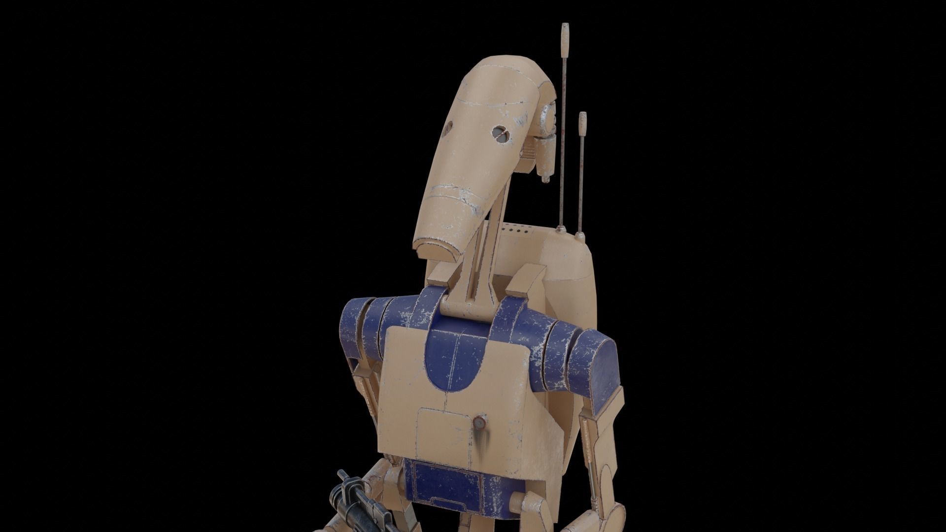 B1 Battle Droid Low-poly 3D model_23