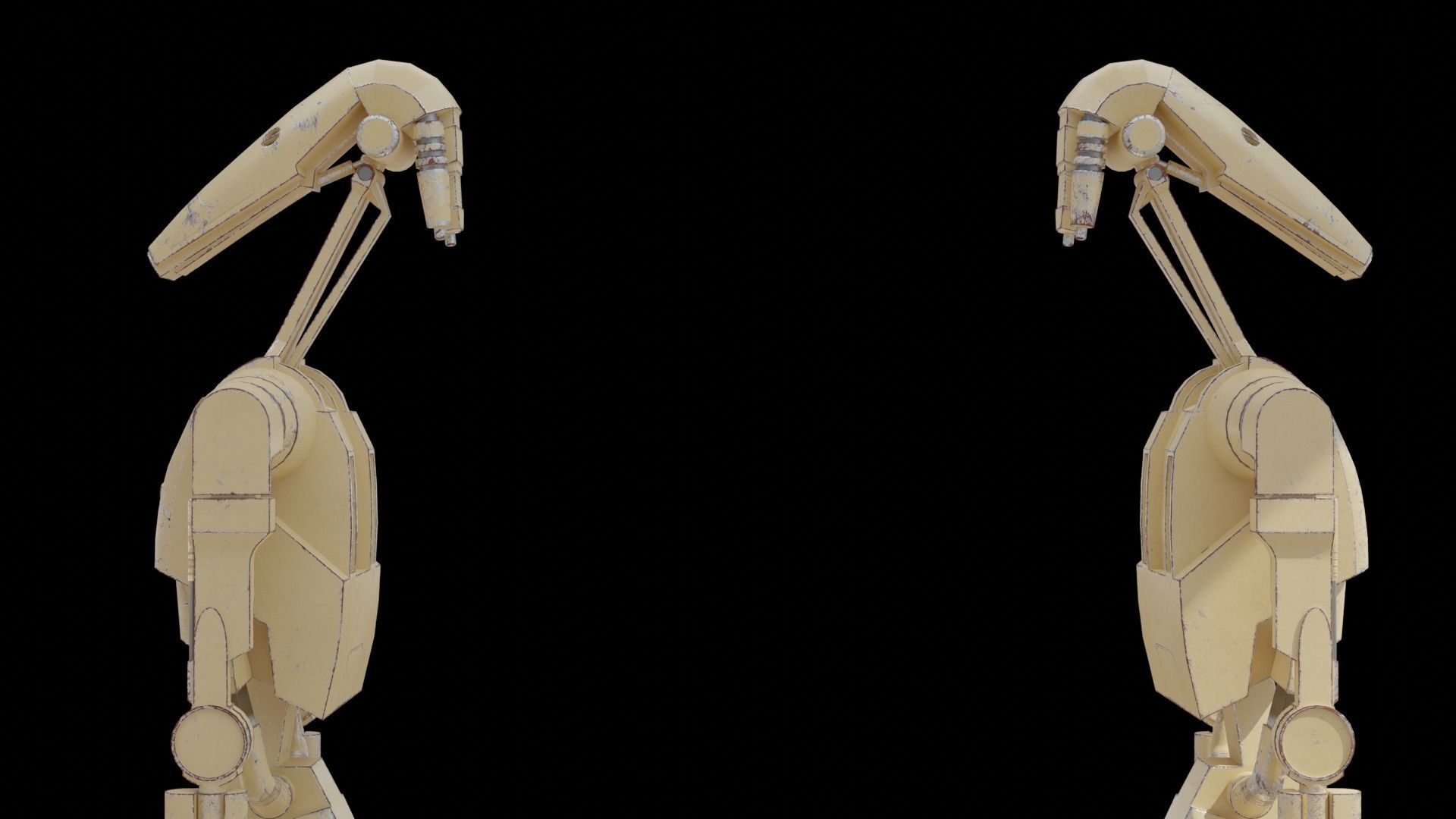 B1 Battle Droid Low-poly 3D model_28