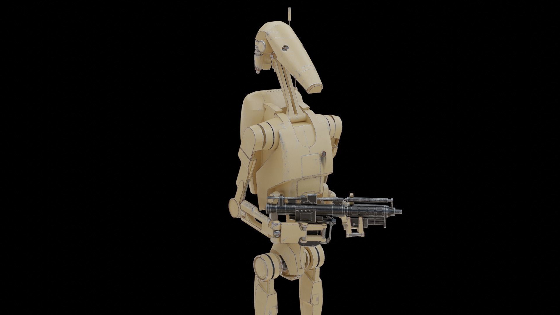 B1 Battle Droid Low-poly 3D model_2