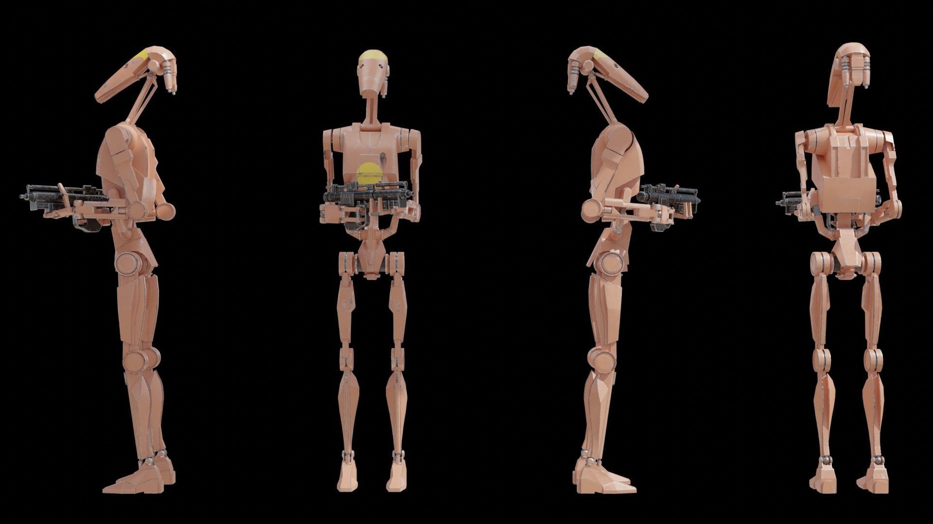 B1 Battle Droid Low-poly 3D model_21