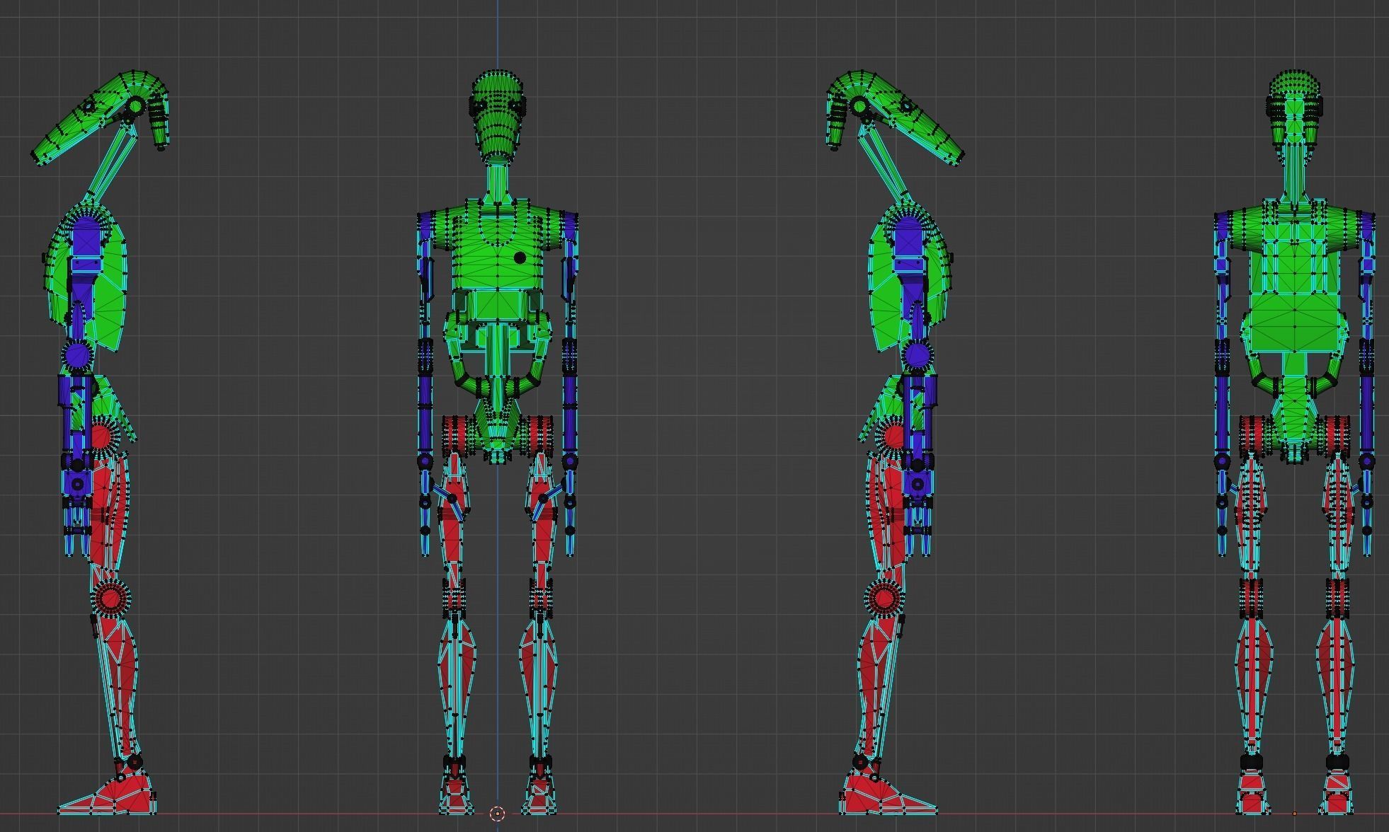 B1 Battle Droid Low-poly 3D model_36