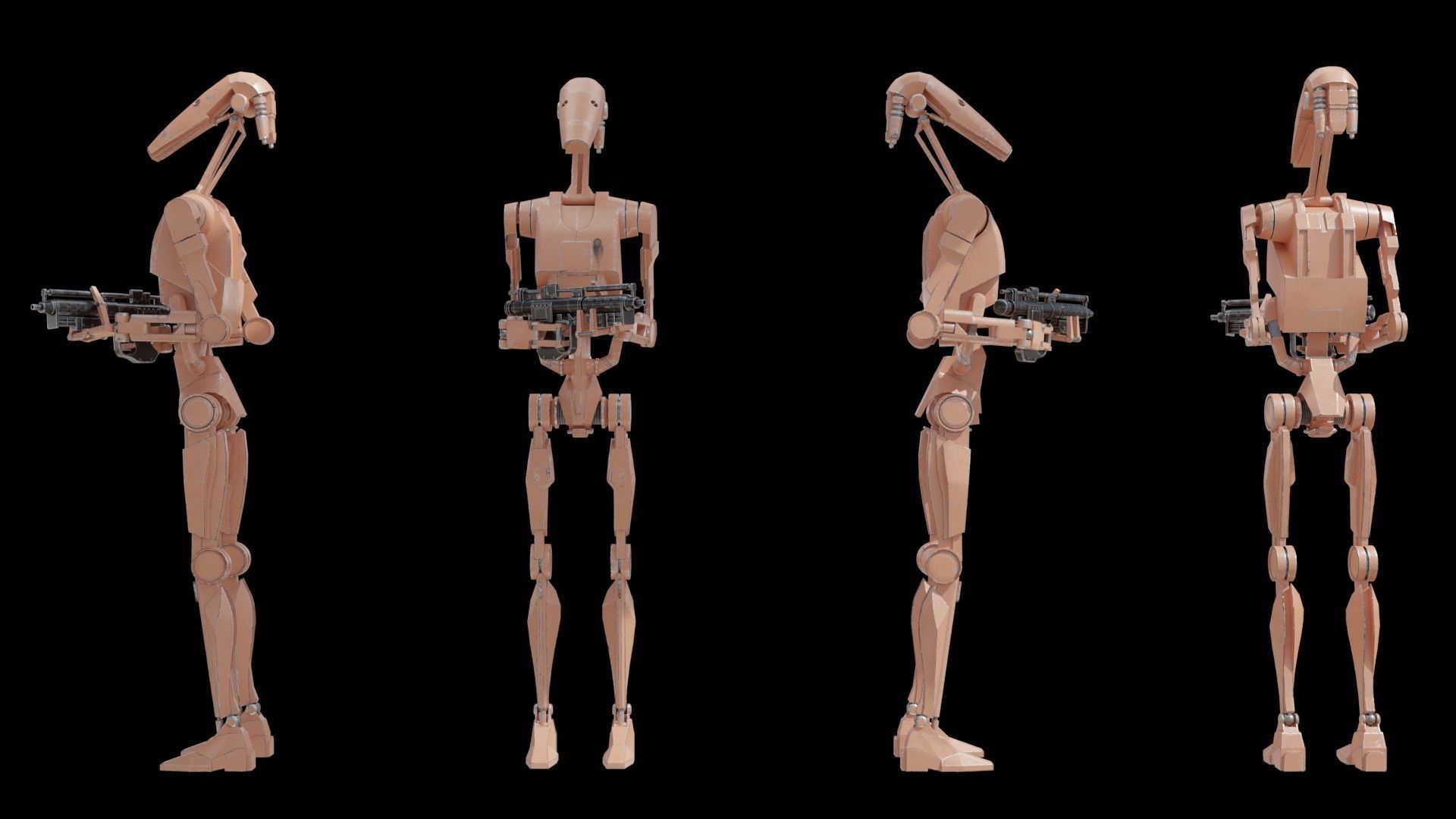 B1 Battle Droid Low-poly 3D model_19